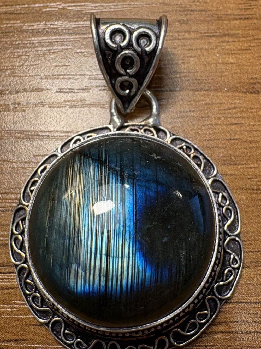 Labrodite Gemstone Pendant Handcrafted 925 Sterling Silver